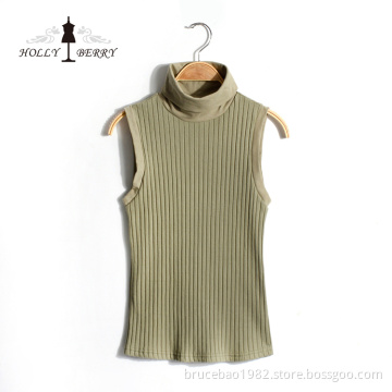 New Arrival Spring Knitted Mint Sleeveless Women Vest